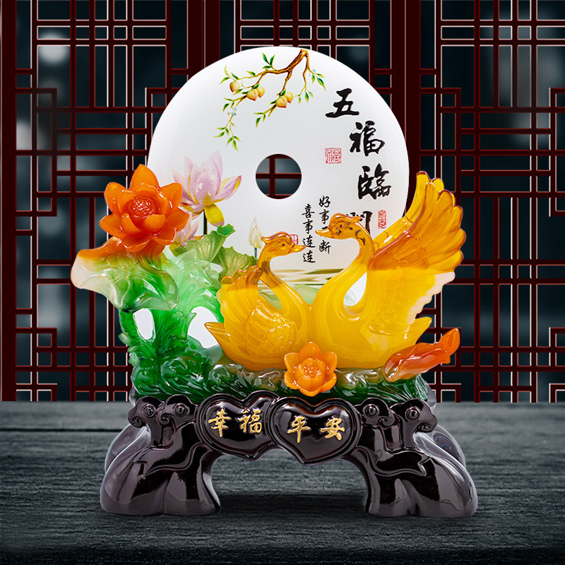 平安扣客厅创意摆件福禄工艺品