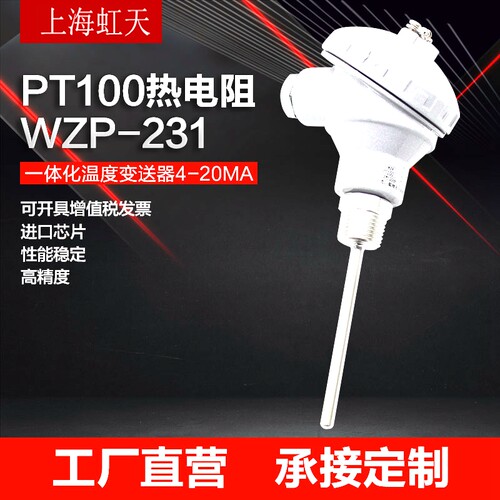 上海虹天定型机专用热电阻WZP-231 PT100/WZP-230温度传感器/探头 - 封面
