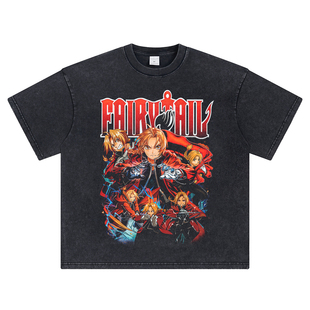 钢之炼金术师漫画T恤爱德华·艾尔利克直喷印花短袖纯棉宽松卫衣