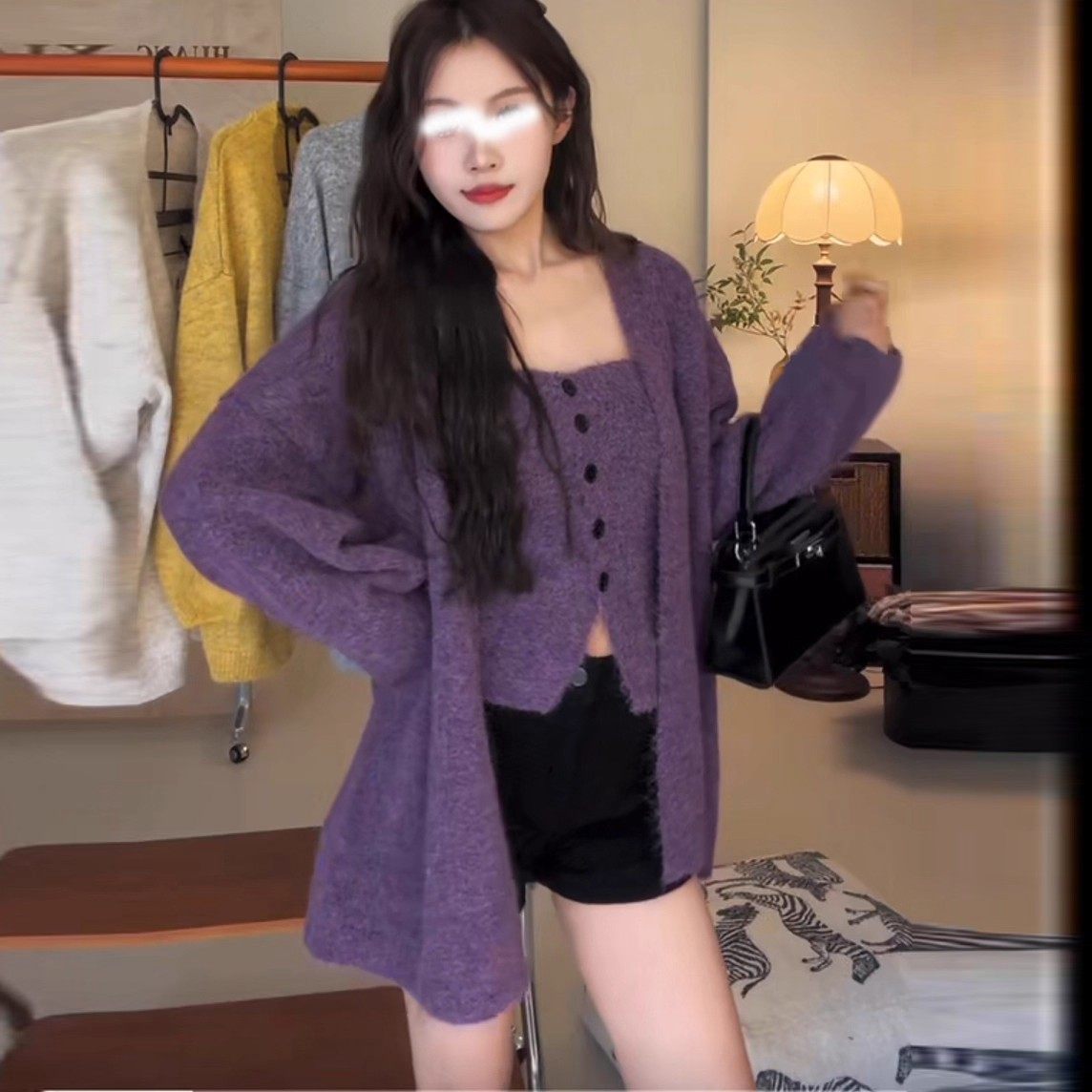 抹胸背心针织开衫毛衣外套两件套装女慵懒风氛围感穿搭一整套上衣,女装/女士精品,毛针织衫,淘宝优惠券,粉丝福利购,淘宝优惠卷