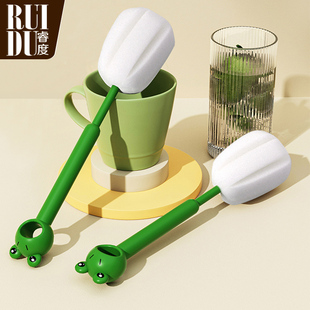 长柄杯刷无死角清洁洗杯子神器家用厨房保温水杯婴儿奶瓶刷海绵刷