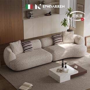 意式极简风布艺沙发客厅大小户型设计师直排沙发拂晓沙发原创新款