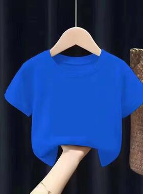 儿童短袖t恤 纯白色男童班服女宝宝小孩半袖时尚体恤校服现货批发