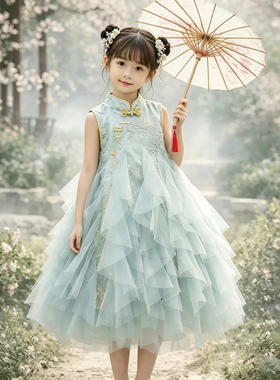 洛丽塔公主裙女童连衣裙2026新款中国风女宝宝汉服裙夏装儿童裙子
