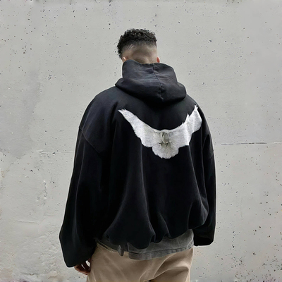 YEEZY侃爷KANYE和平鸽连帽卫衣