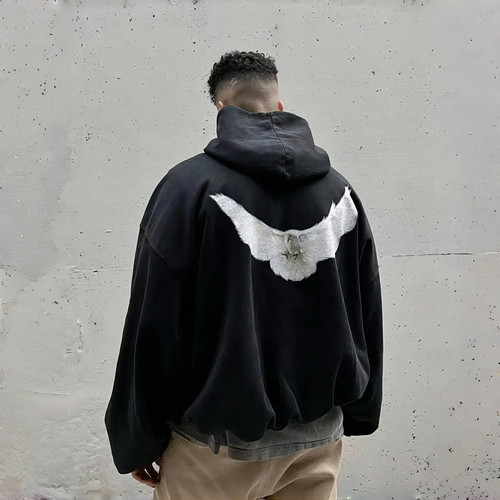 YEEZY侃爷KANYE和平鸽连帽卫衣