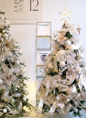 一米五圣诞树1.8米圣诞装饰套餐花锦香槟圣诞树布置商场圣诞布置