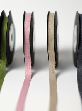 BG欧美款0.6CM涤棉毛细彩带生日丝带装饰条果绿粉色浅咖色灰色软