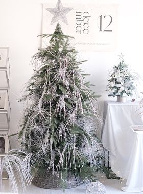 1.8米设计款2米1圣诞树银色星河烟花瀑布造型装饰圣诞节橱窗布置