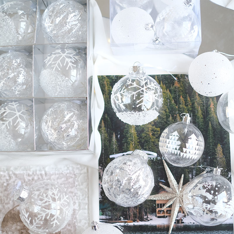 BG圣诞球透明球梦幻冰雪