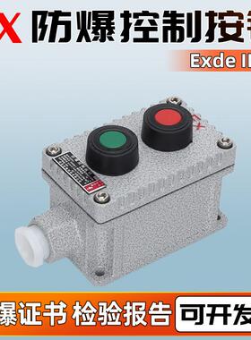 防爆按钮开关 IICT6自复位按钮紧急控制急停2档3档旋钮门禁按钮盒
