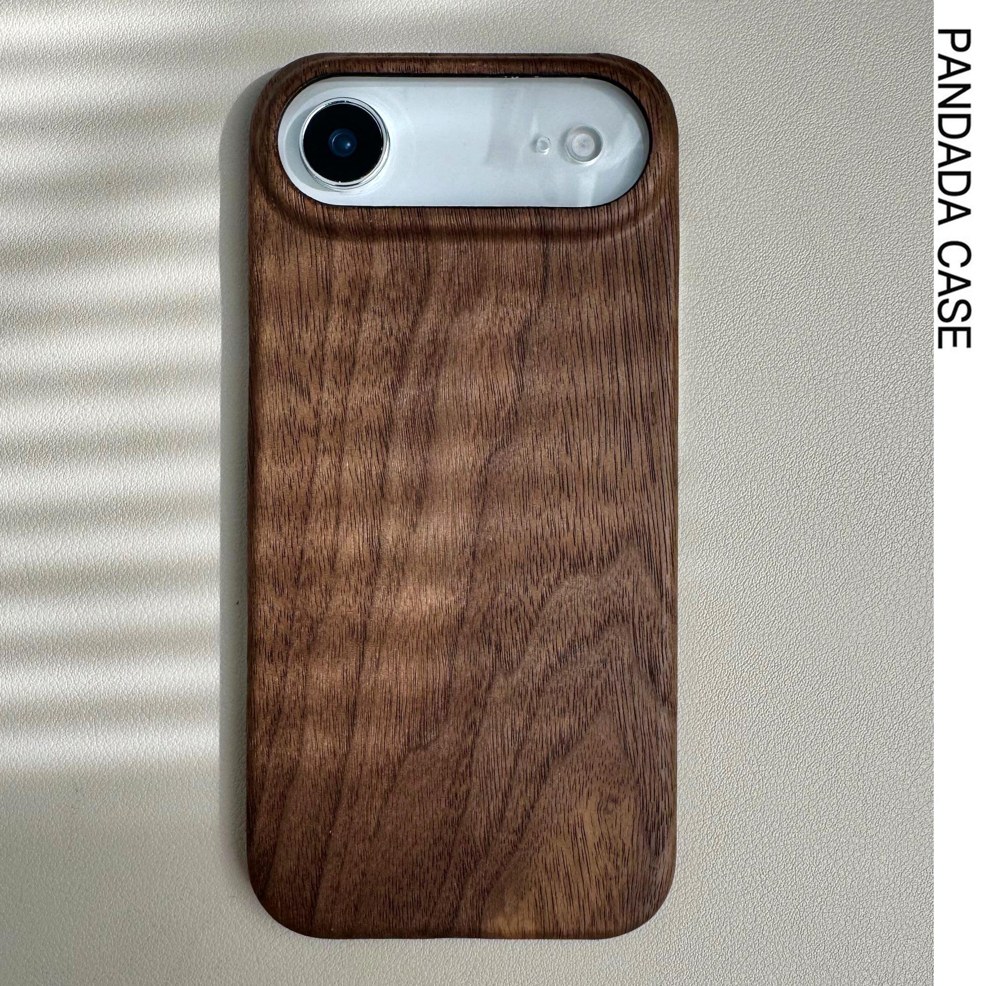 适用于苹果iPhone air木质手机壳实木胡桃木手机壳苹果16pro小众高级木质苹果17pro 磁吸木质手机壳