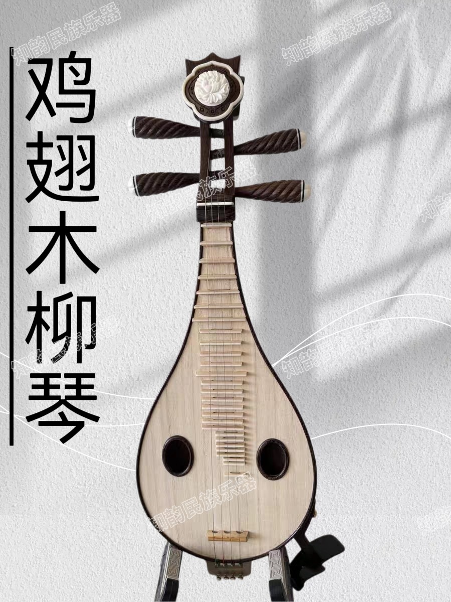 鸡翅木花梨木柳琴乐器初学者入门专业考级阮琴