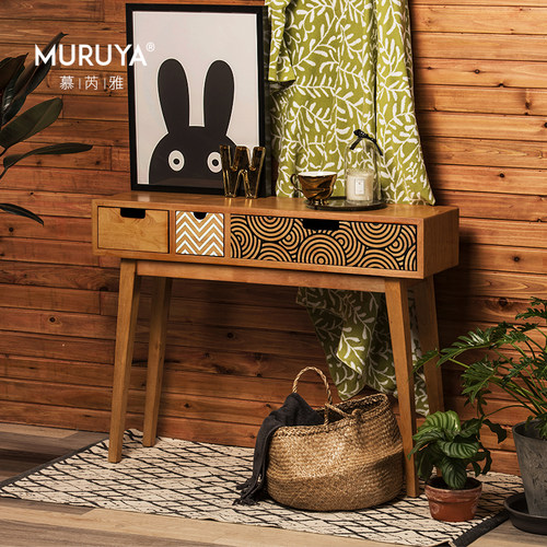 玄关桌实木柜入户端景玄关台