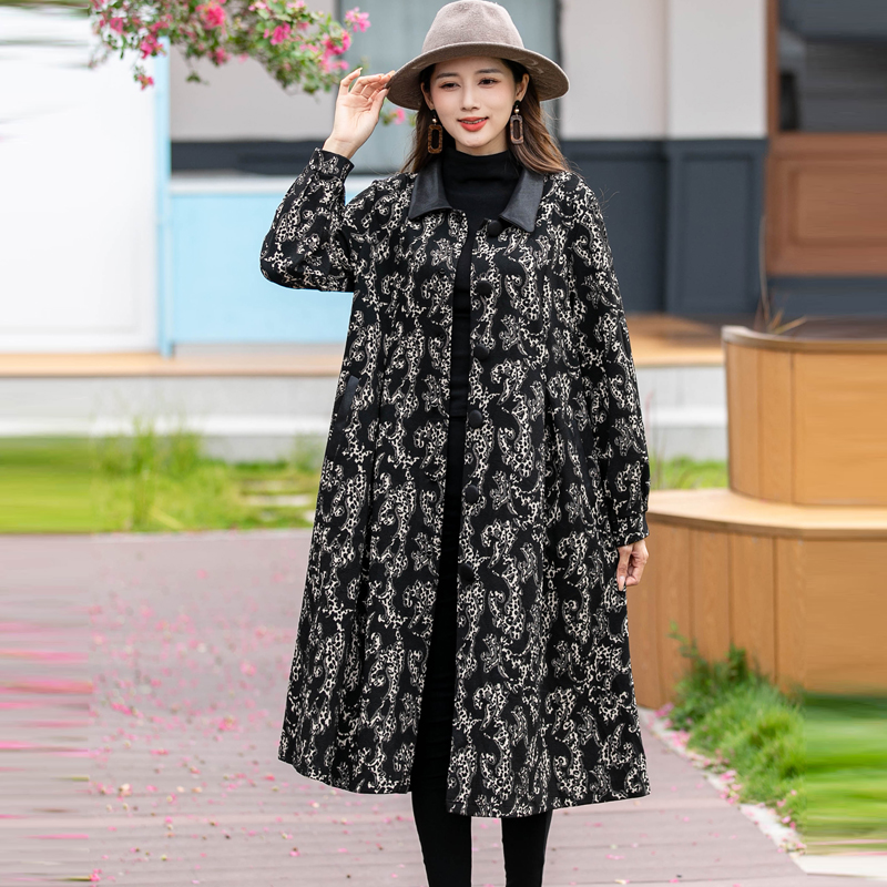 2025新款中年风衣妈妈中长款宽松