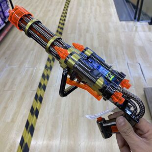 大号加特林冲锋枪灯光电动仿真音效伸缩旋转喷雾男孩炫酷玩具枪