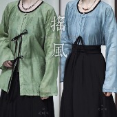 司羽阁原创 人棉抽绳灯笼裤 摇风 夏日明制汉服日常天丝圆领衫