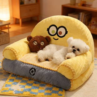 小黄人联名小狗沙发宠物床猫窝四季通用可拆洗冬季保暖狗窝加厚冬