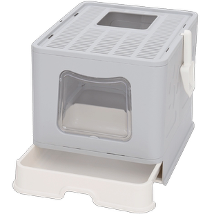 猫砂盆超大号全封闭式可折叠猫厕所隔臭防外溅猫砂盘除臭猫屎盆子