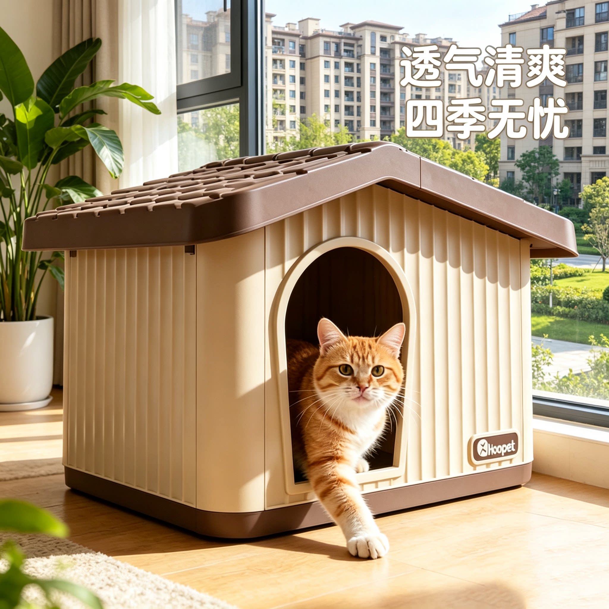 防雨防晒户外室内通用猫窝猫房子图片