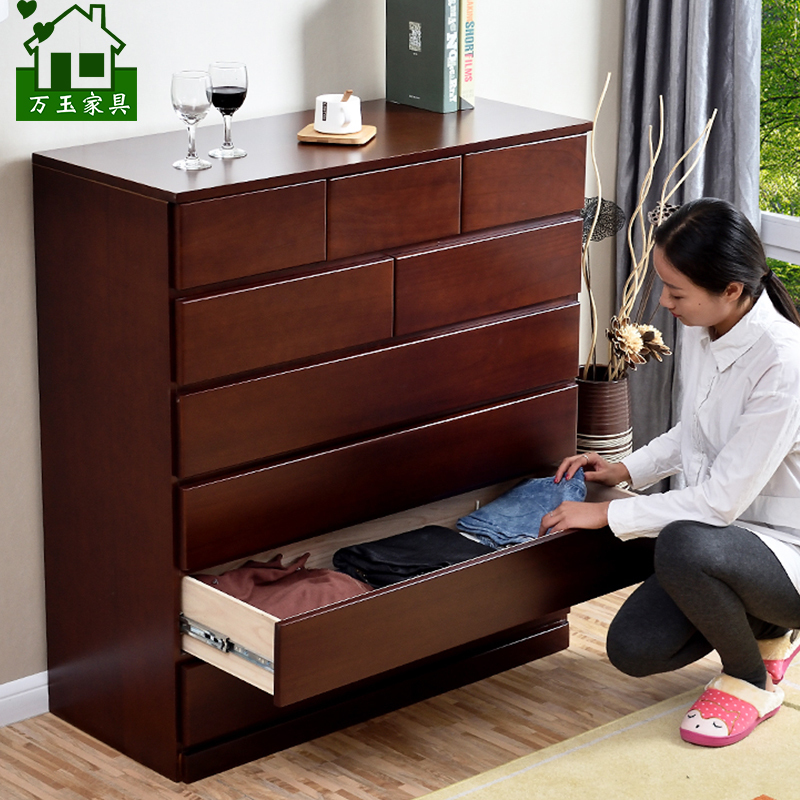 五斗柜实木简约现代客厅抽屉柜卧室五斗橱收纳储物柜子经济型斗柜