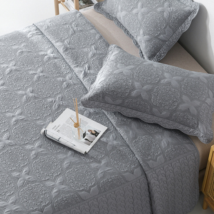 外贸绣花床盖三件套 空调被夏凉被薄款单件 绗缝被床单ins床裙式