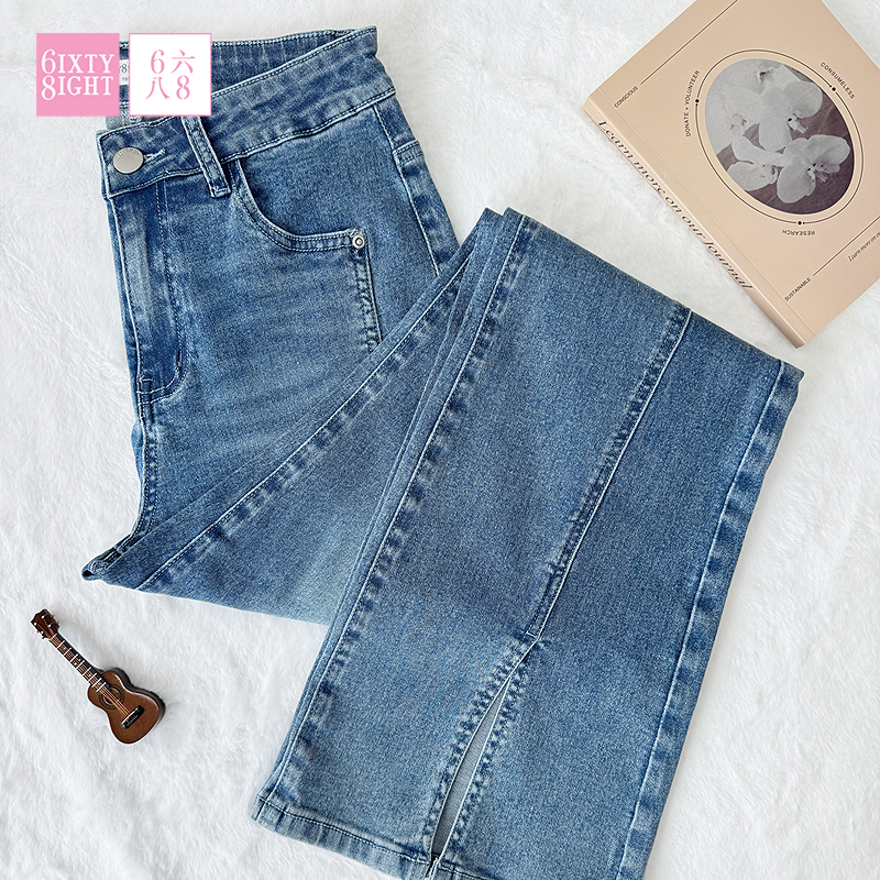6IXTY8IGHT高腰喇叭牛仔裤