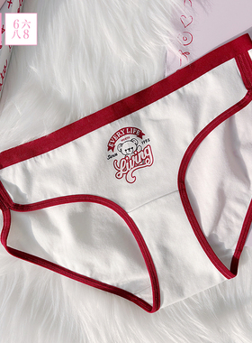 6IXTY8IGHT 68内裤女低腰印花纯棉裆包臀三角裤7A抑菌舒适