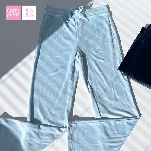 6IXTY8IGHT 68睡衣女运动休闲风柔软舒适丝绒家居服长裤HW09738