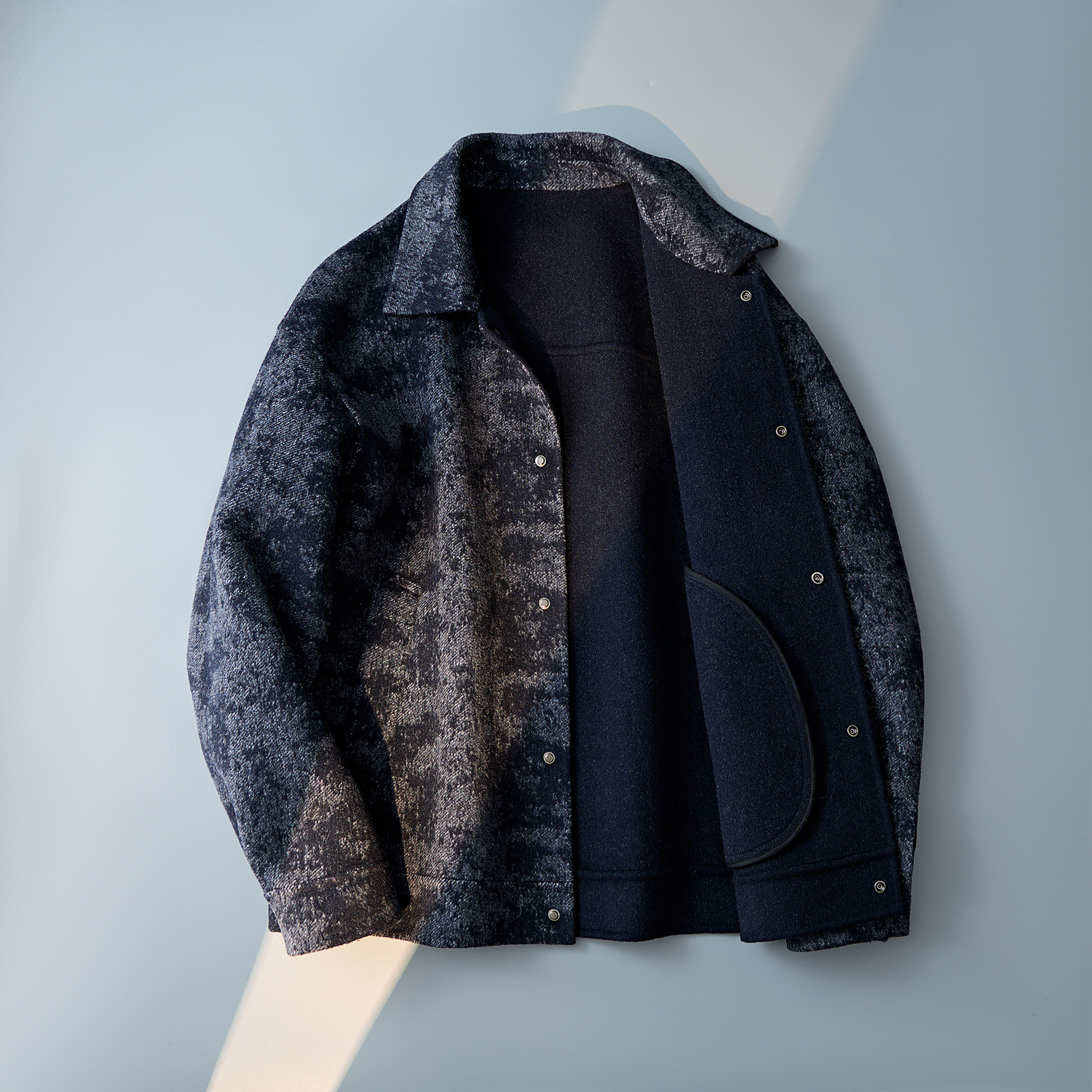 迷彩兰翻领羊毛夹克男休闲呢子冬装外套6016-5816P268控588,男装夹克,钱塘大厦6016