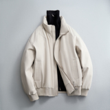 米色螺纹收腰短款夹克羽绒服男三色保暖冬装羽绒衣6016-25315P330，男装夹克，钱塘大厦6016