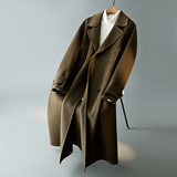 男士休闲毛呢外套简约西装领长款呢子风衣外套钱塘6016-1851p575，男装西服套装，钱塘大厦6016