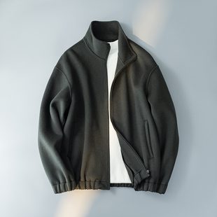 6016 全羊毛立领拉链夹克 休闲冬装 毛呢外套 8118P365控799 男士