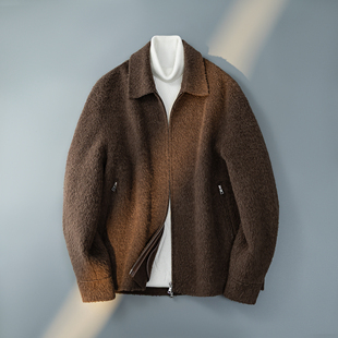 015p525 双面呢夹克钱塘6016 2025新款 苏力羊驼长毛外套