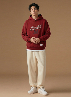 李宁反伍运动卫衣男2026春季新款连帽宽松套头衫上衣帽衫AWDW025