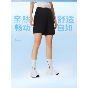 李宁运动短裤女2026夏季新款健身系列宽松透气休闲短裤AKSW126