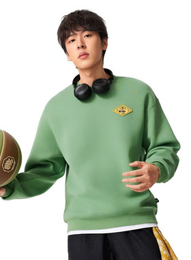 李宁反伍BADFIVE套头无帽卫衣男2026春季新款运动卫衣上衣AWDW027