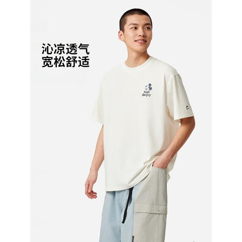李宁迪士尼米奇联名短袖棉T恤