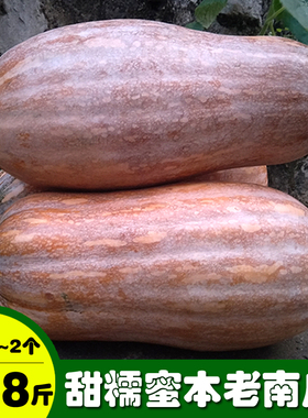 广西当季新鲜老南瓜农家自种糯面甜宝宝辅食老品种黄皮红肉南瓜
