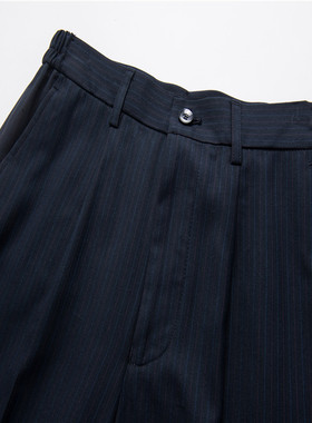 中银行蓝条行服西裤女职业装银行制服工装裤保险销售条纹工作裤子