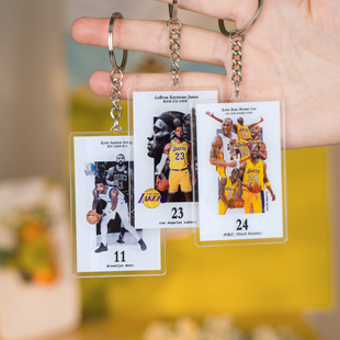 梦之队球星卡挂件库里欧文杜兰特科比球星卡篮球书包球员卡挂件