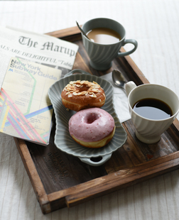 MY家 - 日本 Studio m' Twinkle 螺纹浮雕 咖啡马克杯点心托盘