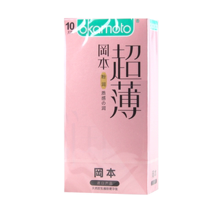 冈本 天然胶乳橡胶避孕套（粉润超薄装）10片/盒