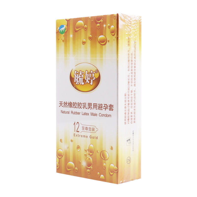 毓婷天然胶乳橡胶男用避孕套(至尊金装)12只