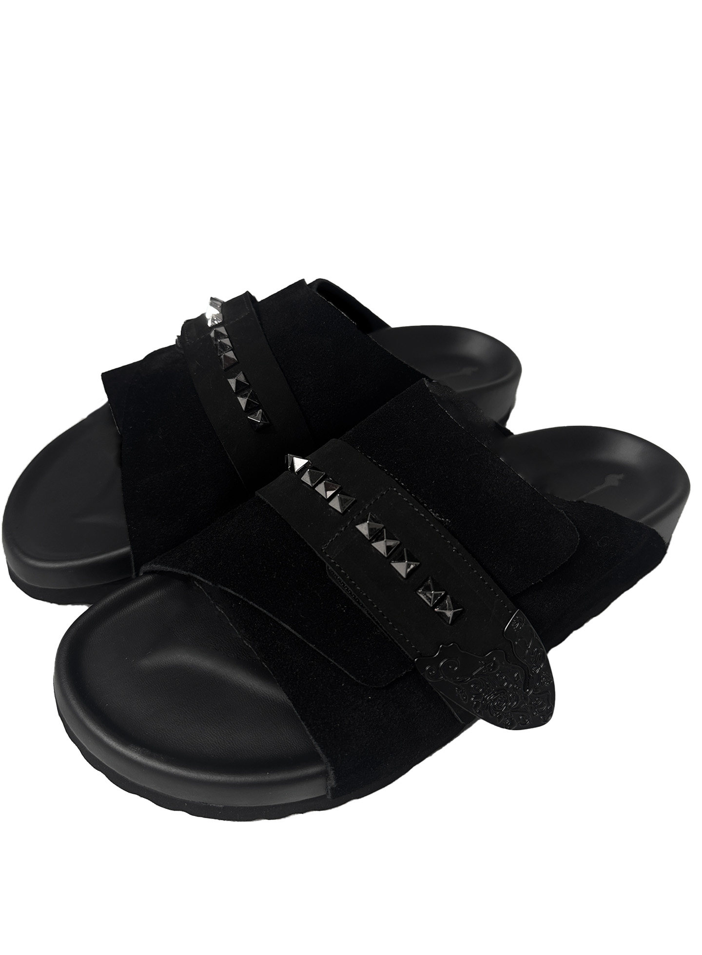 thumbnail for FromTheisland (FTI) top suede Boken studded punk slouchy casual men's and women's slippers