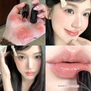 好气色的神!伪素颜裸色清透感镜面口红腮红rc同款多用棒提亮滋润