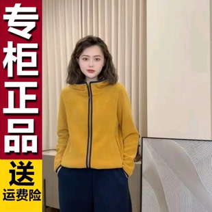 休闲韩版 原版 时尚 新款 撞色减龄连帽百搭抓绒保暖外套 2026秋季