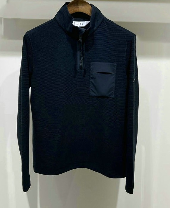 现货【商场同款】法国AIGLE艾高2023秋冬新款男士户外休闲抓绒衣