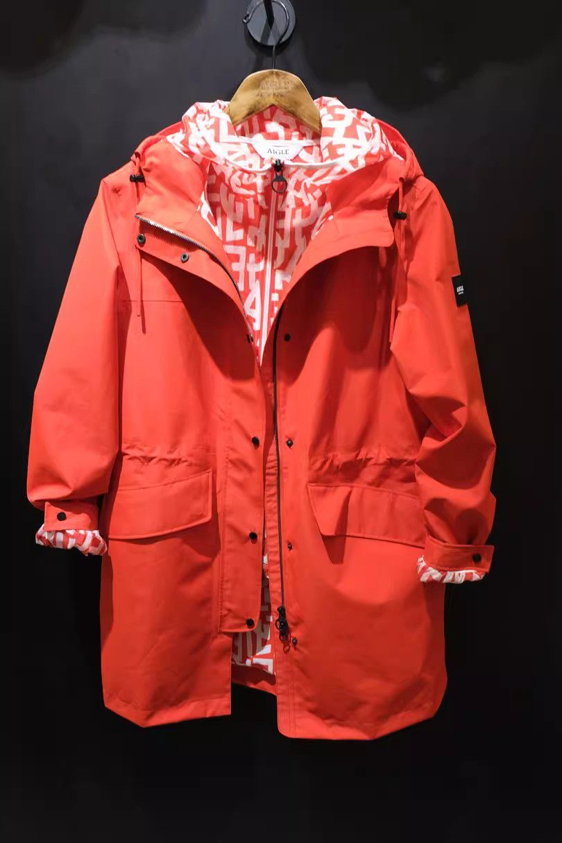 现货商场同款AIGLE艾高2023年秋冬新款单排扣拉链女士GTX夹克外套