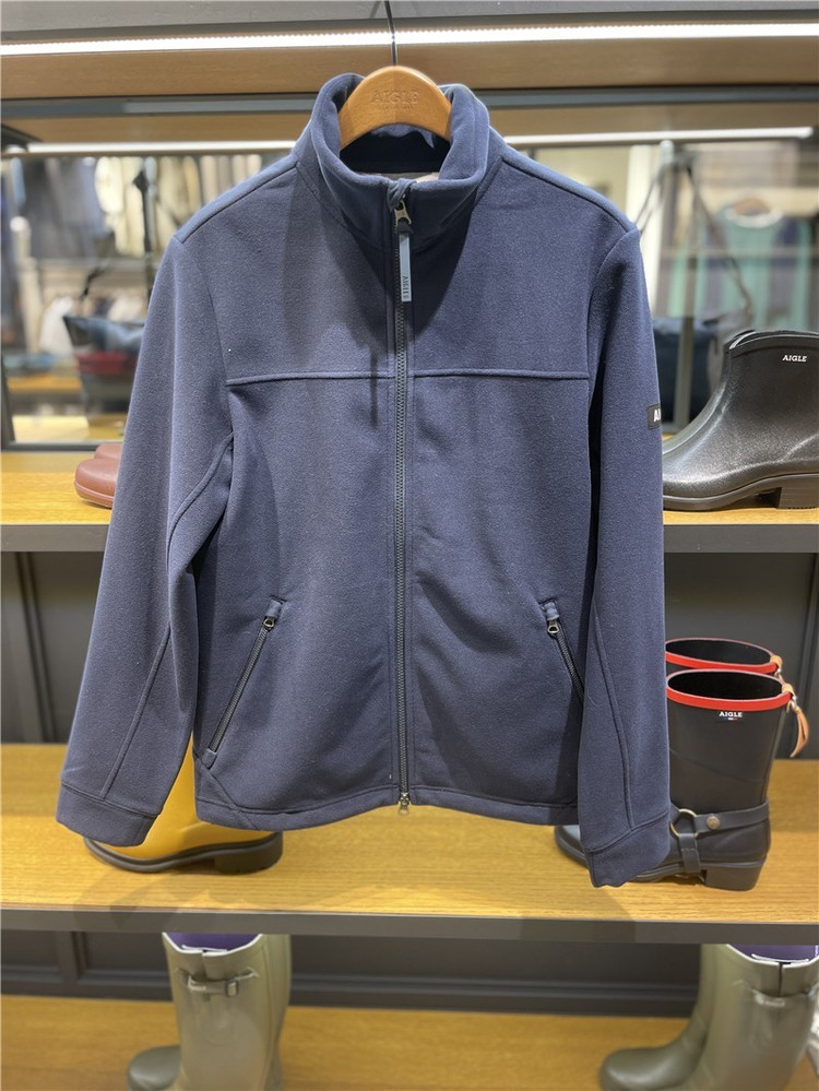 现货 商场同款 法国AIGLE艾高2023年秋冬新款男士全拉抓绒衣外套